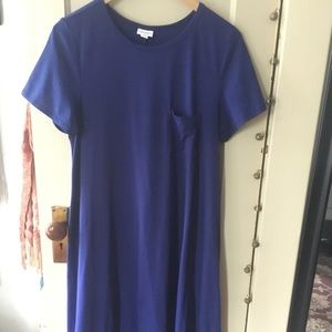 LuLaRoe Royal Blue Carly EUC Large